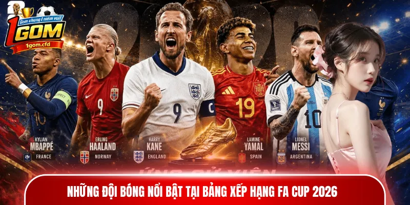 Những đội bóng nổi bật tại bảng xếp hạng FA Cup 2026